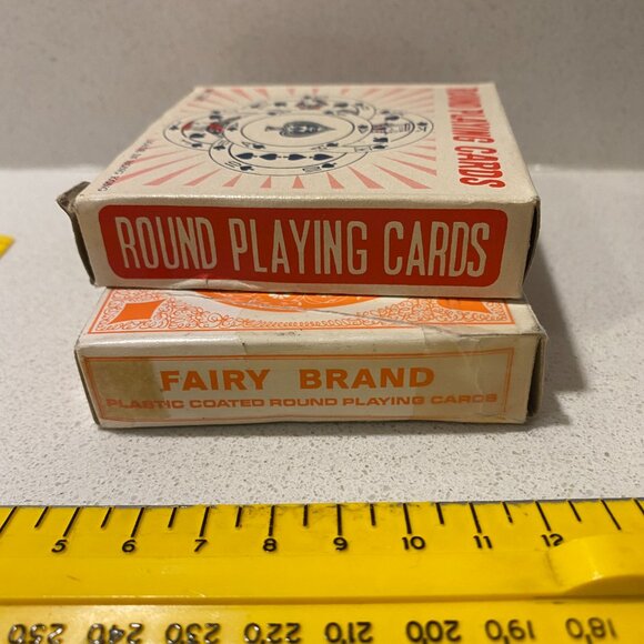 LOT OF 2 FULL DECKS VINTAGE ROUND CARDS - Picture 5 of 11